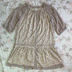 button-up dainty floral cottagecore vintage night‎ gown style dress